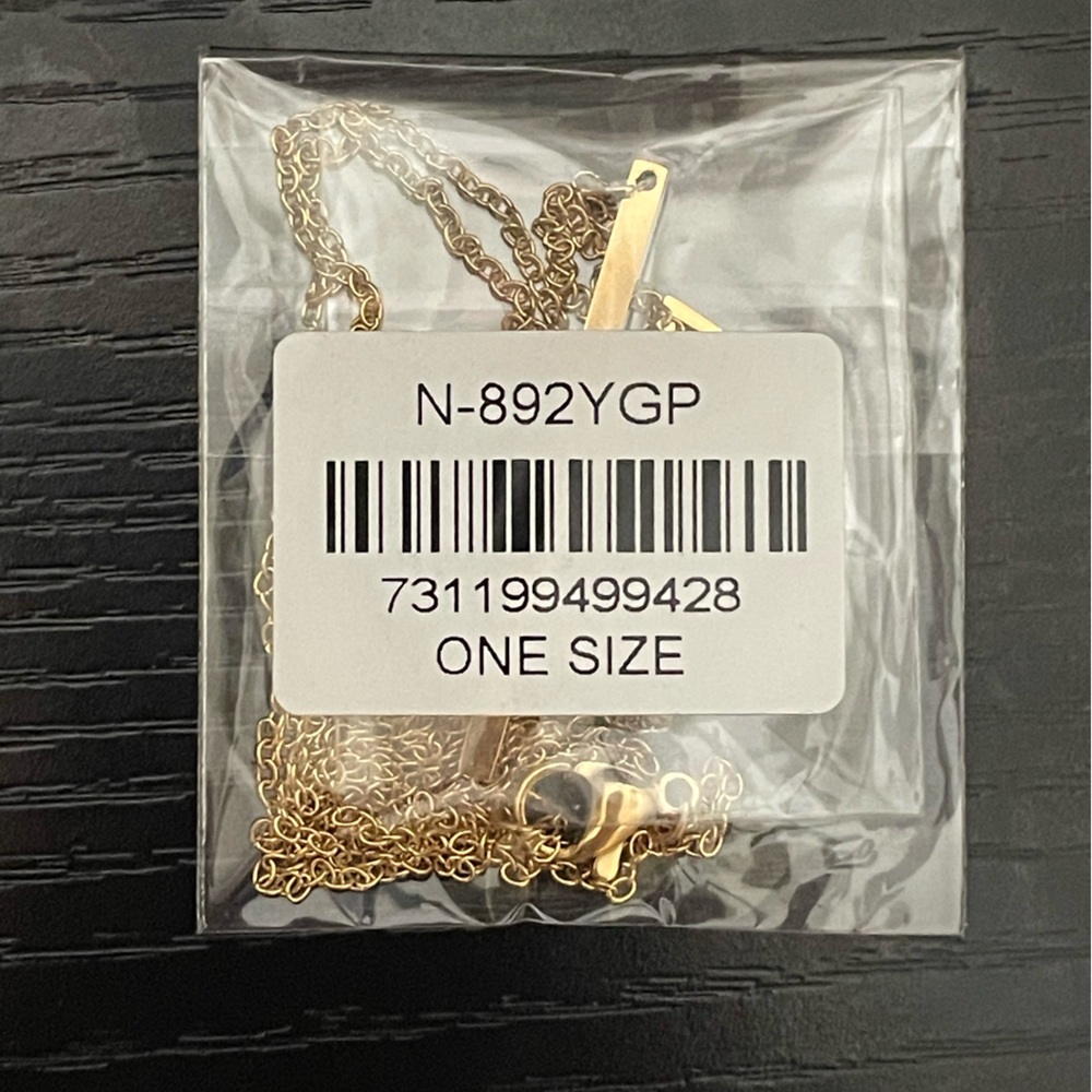 14K Gold Plated Triangle Loop Necklace - Picture 5 of 8